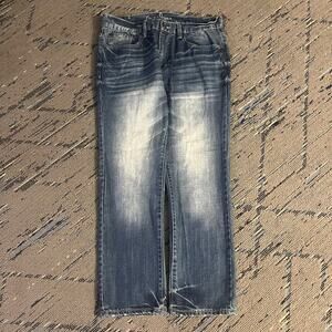 Y2K Baggy Skater Acid Washed Faded Jeans 36Wx30L